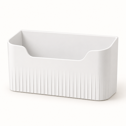 Delunie Cabinet-Door Storage Pocket — White — product view — product illustration