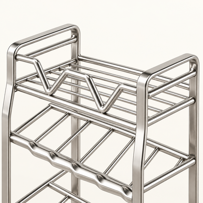 Delunie Four-Level Spice Organizer — Stainless Steel — product detail — product illustration