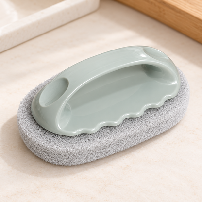 Handheld Scrubbing Pad — Sage Gray — product detail — product illustration