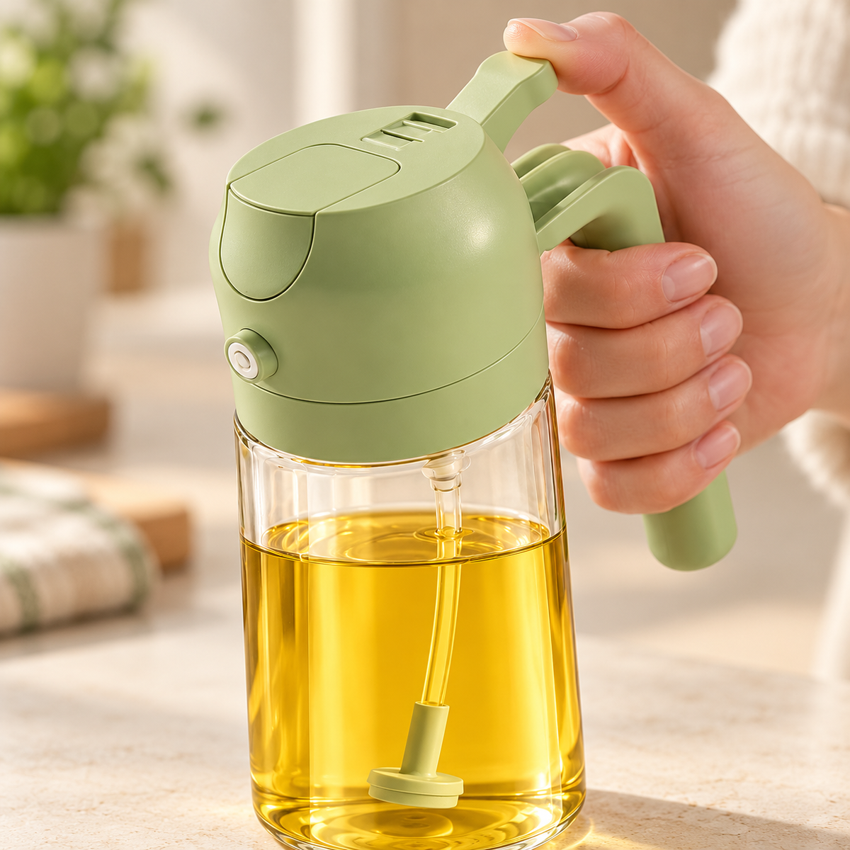 Oil Dispenser — Sage Green — product detail — product illustration