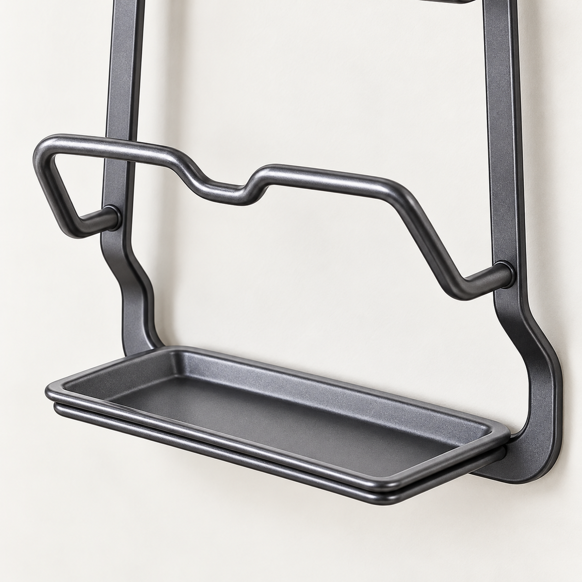 Delunie Wall-Mounted Pot Lid Organizer — Dark Gray — product detail — product illustration