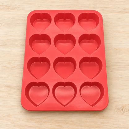 Heart Shaped Baking Mold — product view — product illustration